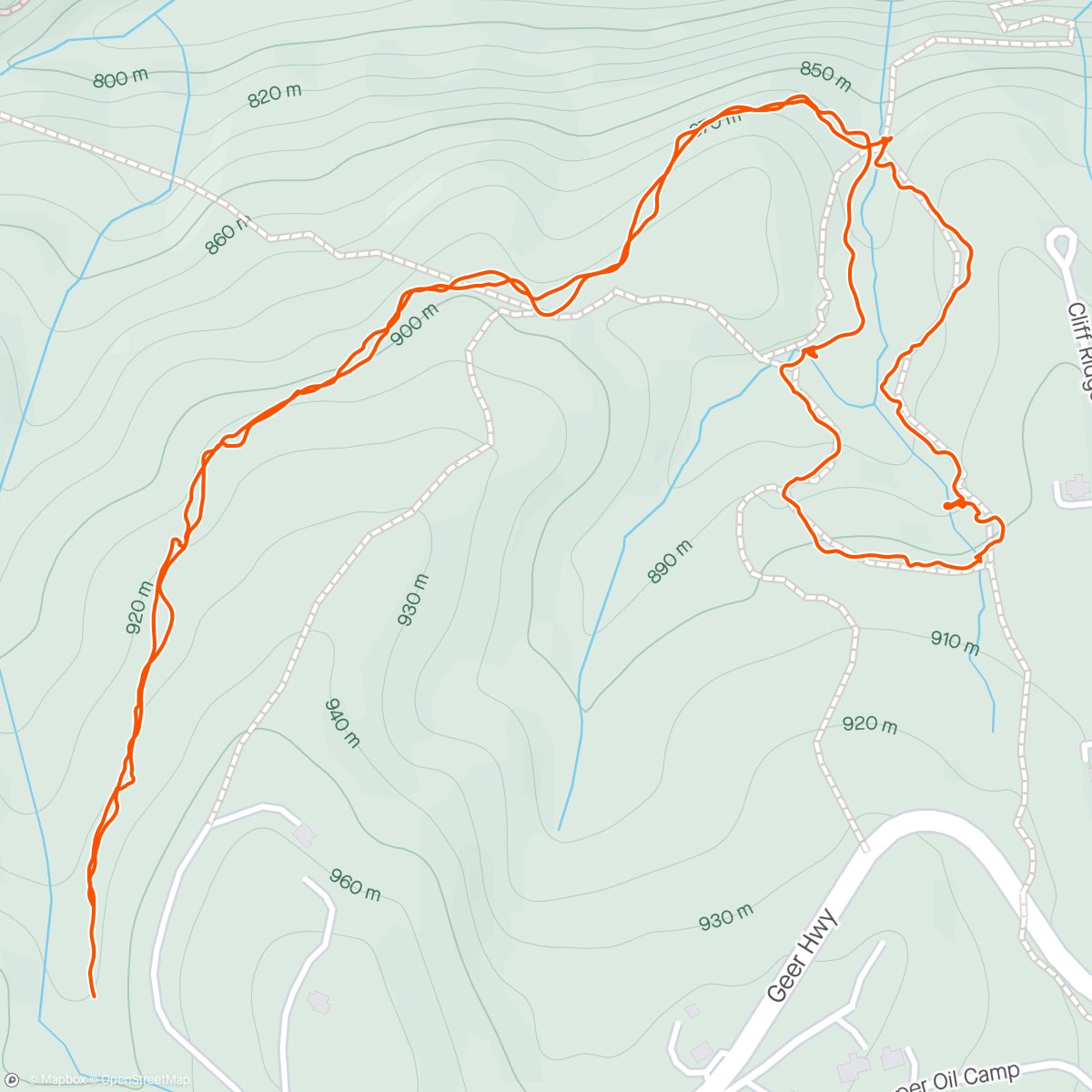 Map of the activity, Frank Coggins Trail with Kimberly