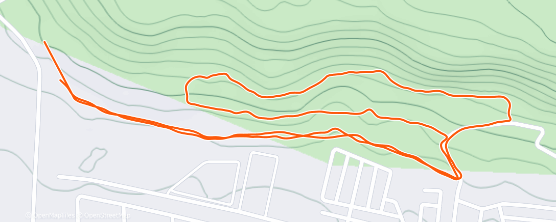 Map of the activity, Evening Run