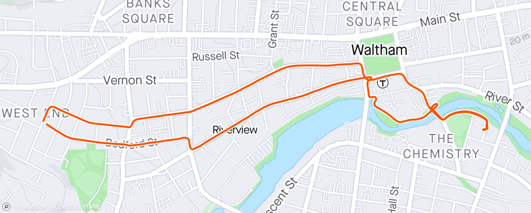 Map of the activity, Gym commute