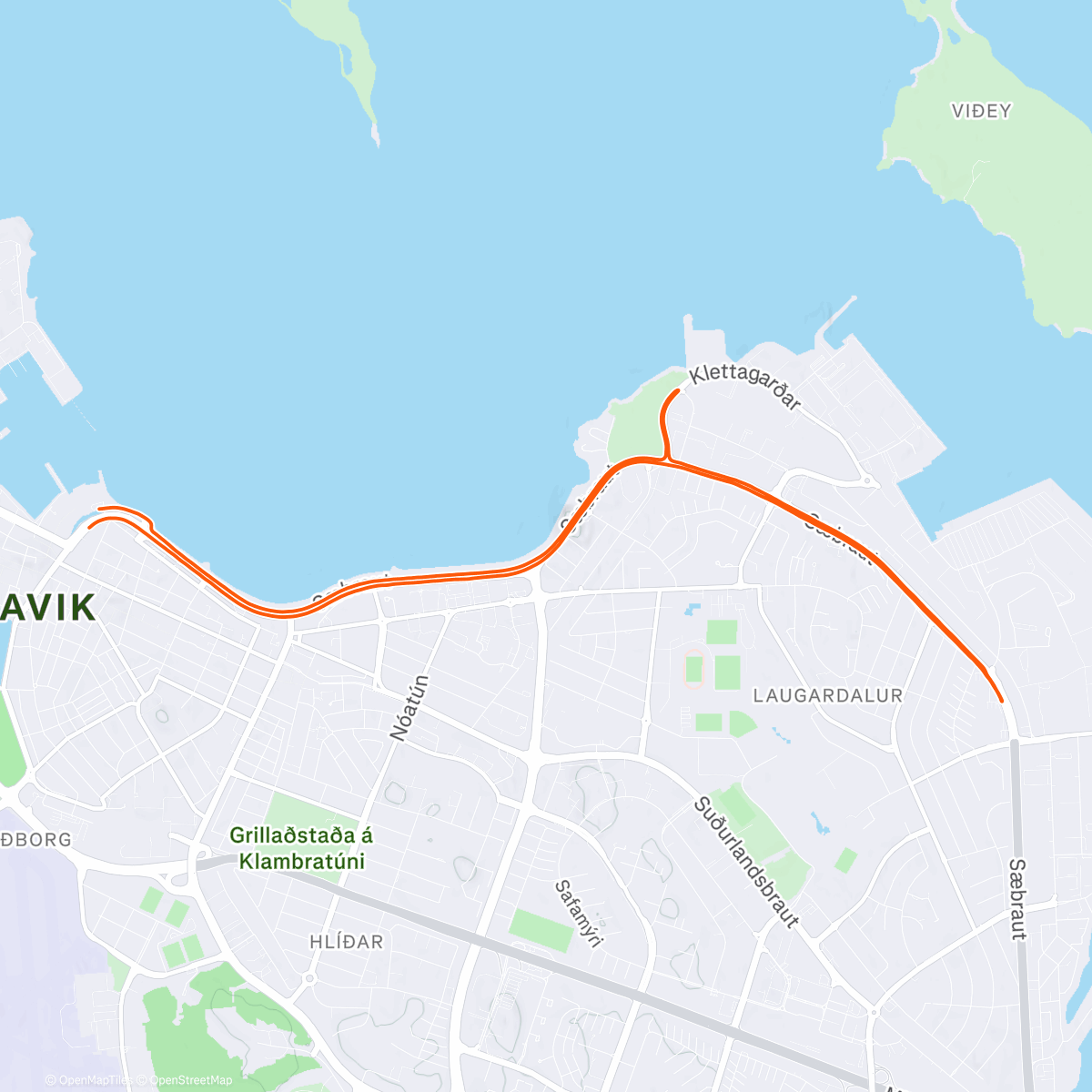 Map of the activity, Geggjað Gamlárshlaup ÍR 🕺❤️😃🎉🥳