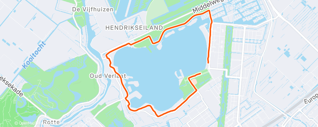 Map of the activity, Ochtendloop