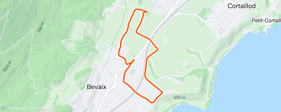 Map of the activity, Lunch Run