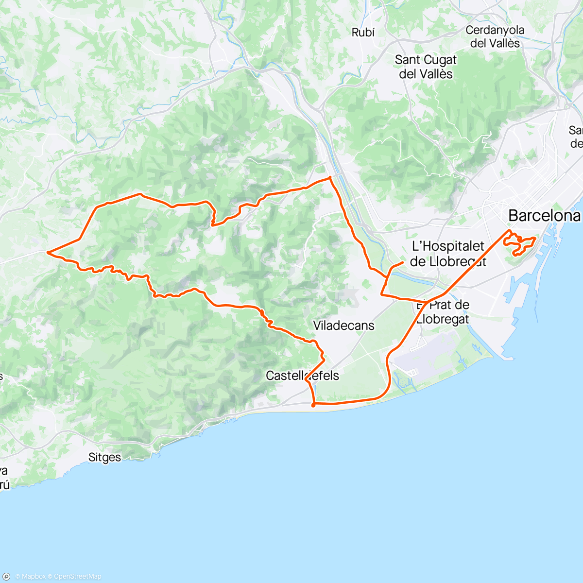 Map of the activity, 7 etapa Volta Cataluña. P7