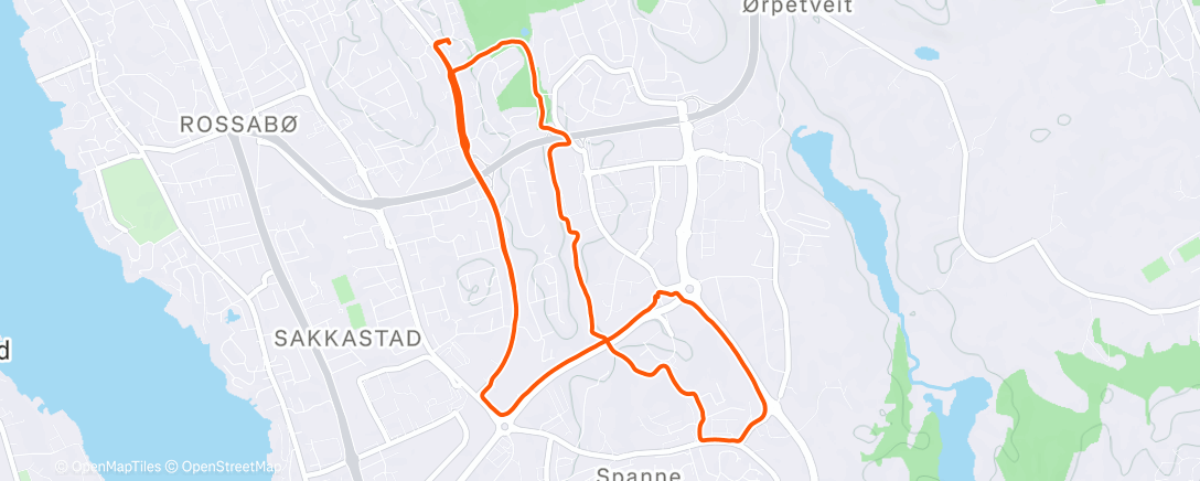 Map of the activity, Morning Run