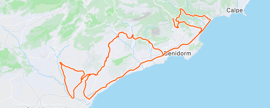 Map of the activity, Bicicleta por la mañana