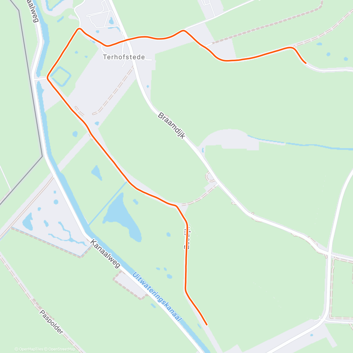 Map of the activity, Ochtendrondje door de polder