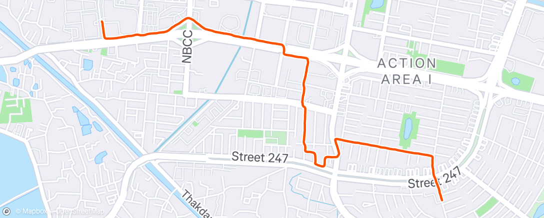 Map of the activity, Morning Run