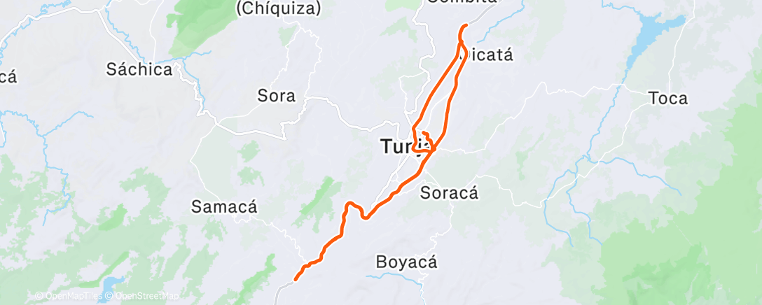 Map of the activity, Bicicleta por la mañana