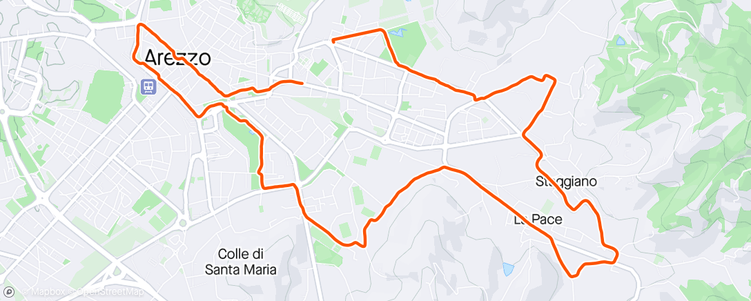 Mapa de la actividad, Evening Run