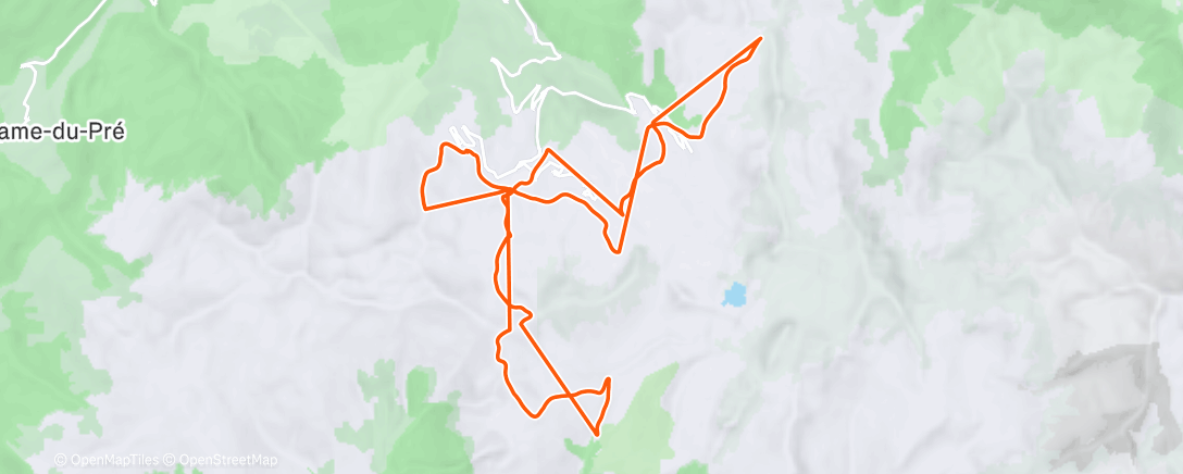Map of the activity, Ski alpin le matin