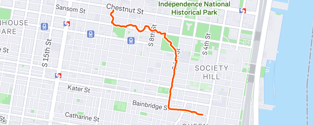 Map of the activity, Morning Walk