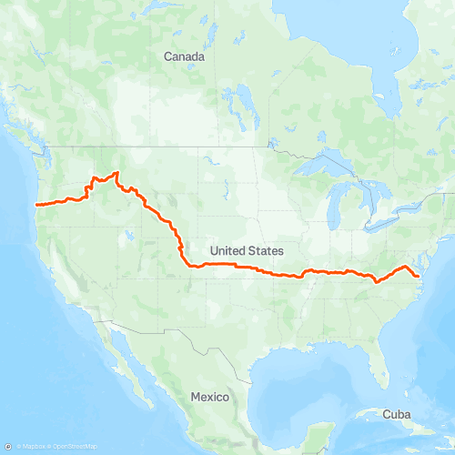 Transamerica Bicycle Route Northern | 6,533.9 km Road Cycling Route on ...