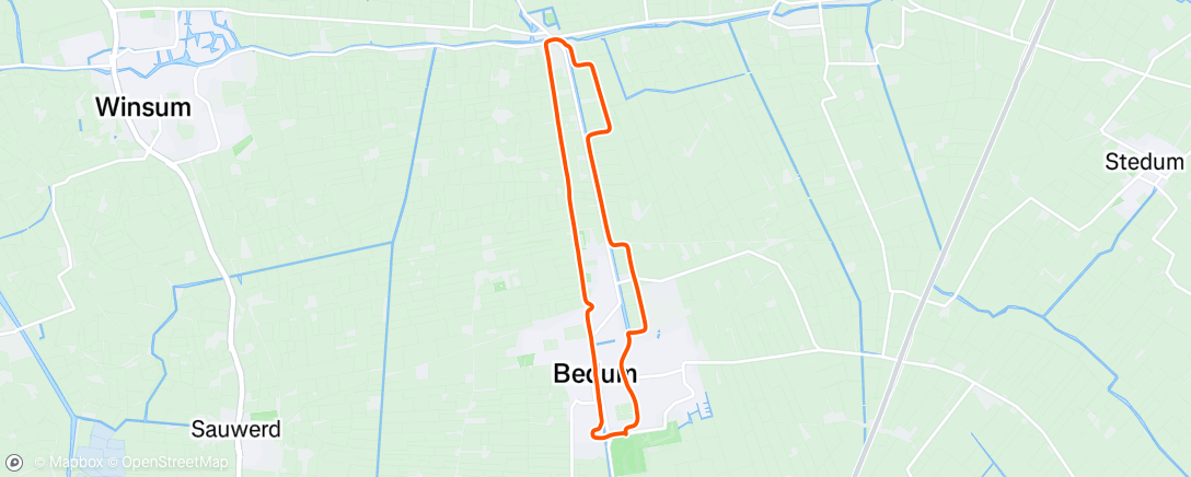 Map of the activity, Morning Run