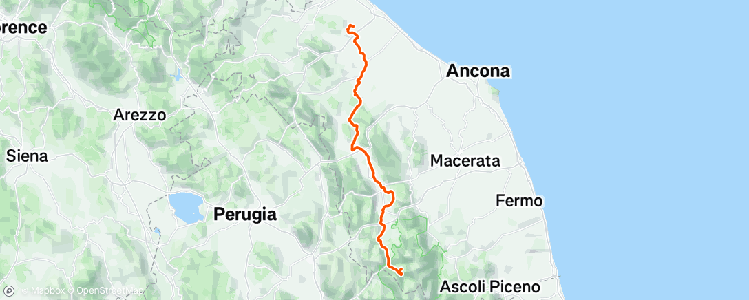 Map of the activity, Pedalata dell'ora di pranzo