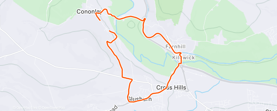 Map of the activity, Morning Run