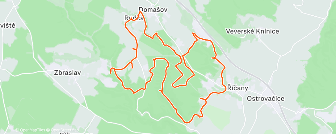 Map of the activity, Předsilvestrovský minirogaining 🥉