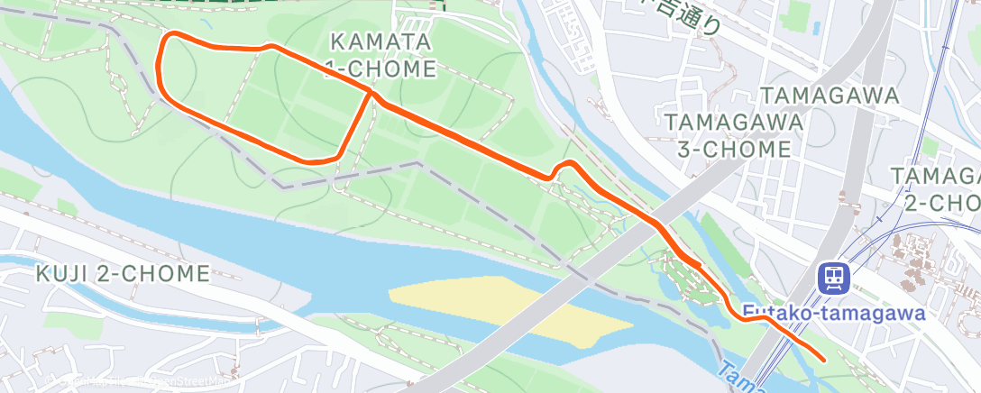 Map of the activity, 朝のランニング