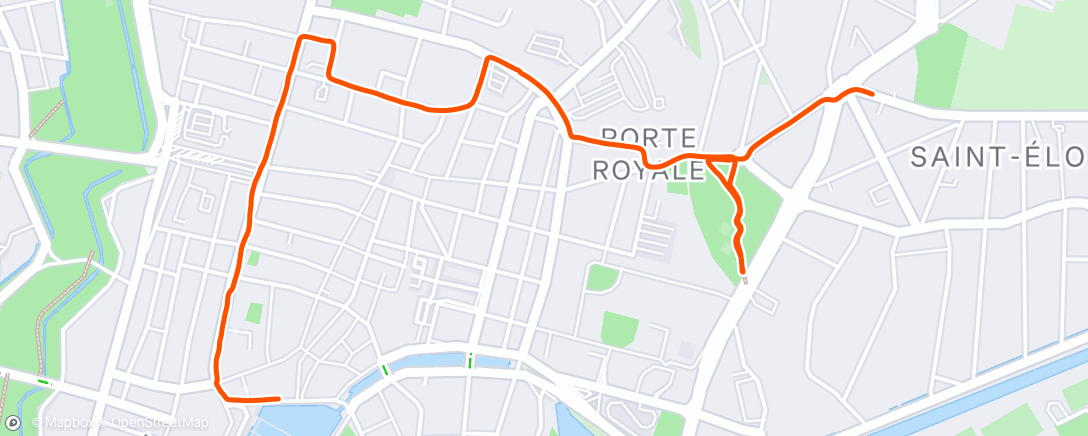 Map of the activity, Vélo dans l'après-midi