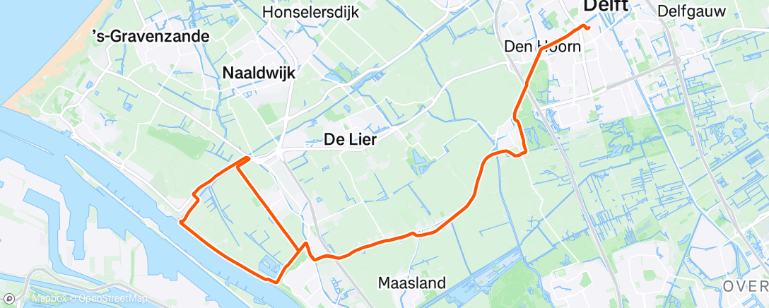 Map of the activity, Afternoon Ride