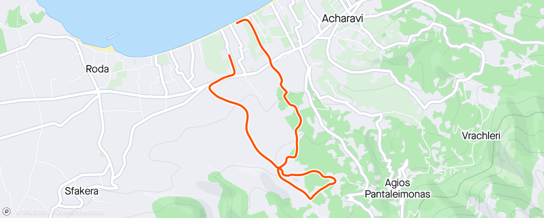 Map of the activity, HOT Morning walk 😎☀️