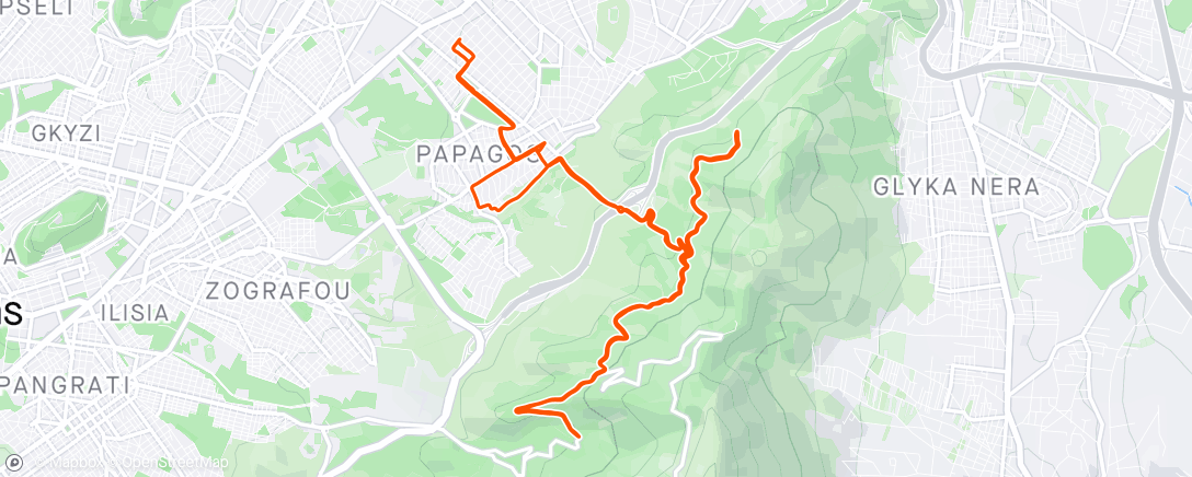 Mapa da atividade, Evening Run