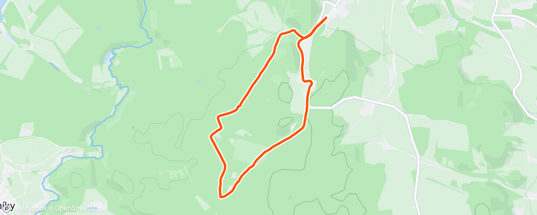 Map of the activity, Afternoon Run