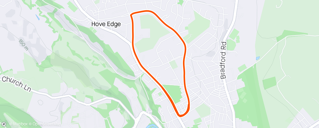 Map of the activity, 5k (inc. The Lap)