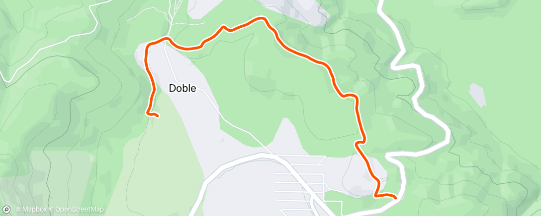 Map of the activity, Afternoon Hike