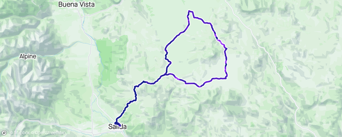 Map of the activity, Salida 76! 12th  50+ 2nd 60+