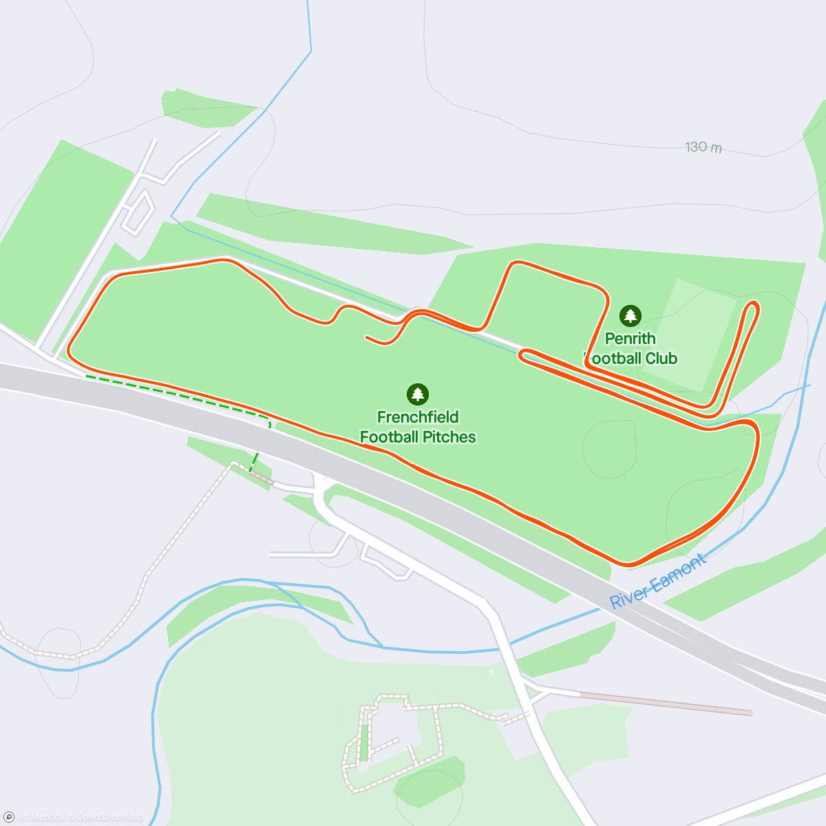 Carte de l'activité Park Run - testing time