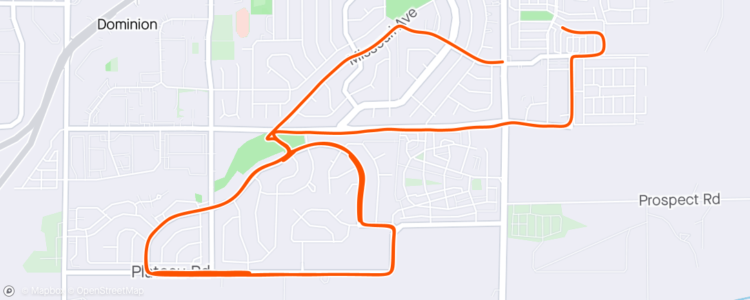 Map of the activity, 3x 1.5 miles with the crew