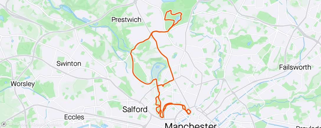 Map of the activity, Manchester 2