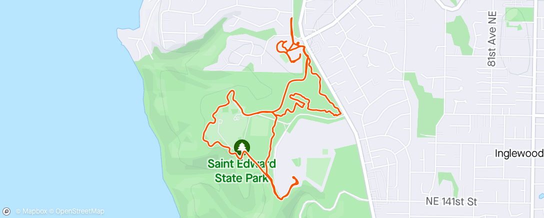 Map of the activity, Evening MTB Ride with RG