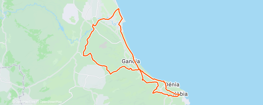 Map of the activity, Gentle cruise with the boys