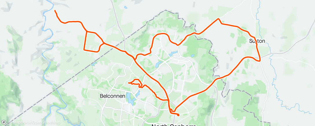 Map of the activity, Morning Ride with W25 mates