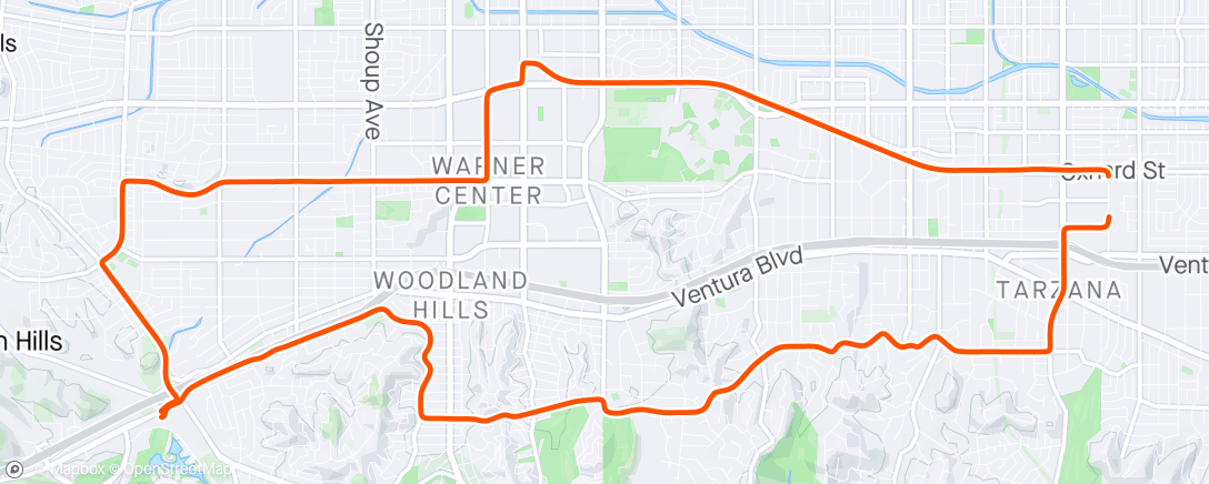 Map of the activity, Brunch Ride