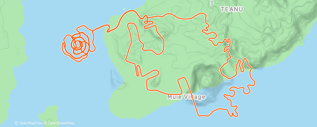 Map of the activity, Came back to the boys & left my quads at Stinson Beach