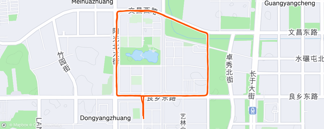Map of the activity, Afternoon Run