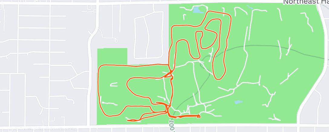 Map of the activity, USATF XC preview