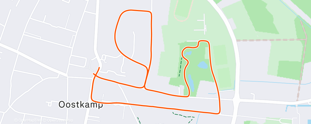 Map of the activity, Evening Run