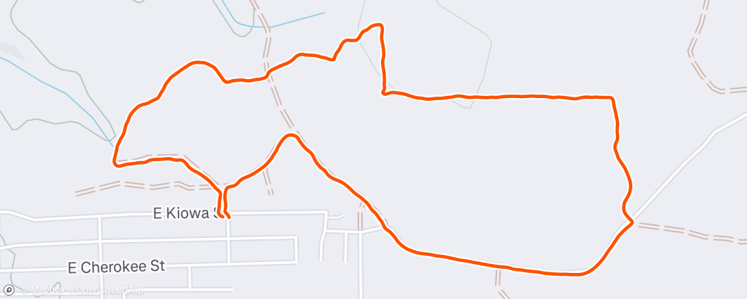 Map of the activity, Morning Run