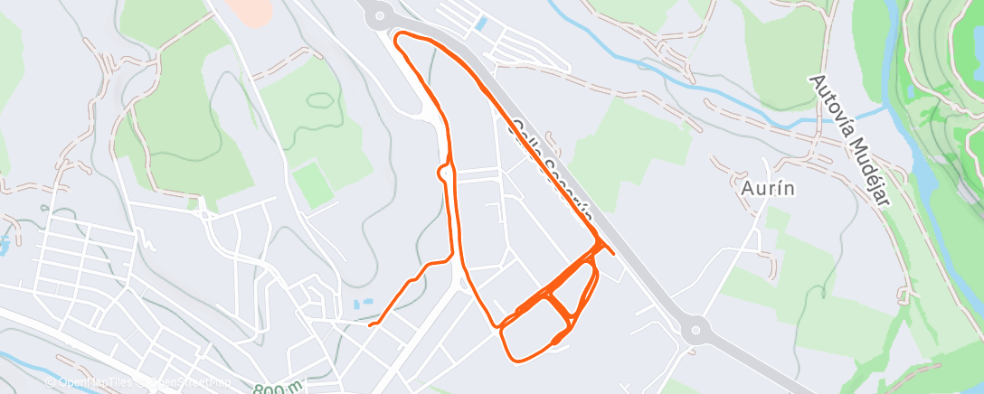 Map of the activity, Carrera de tarde