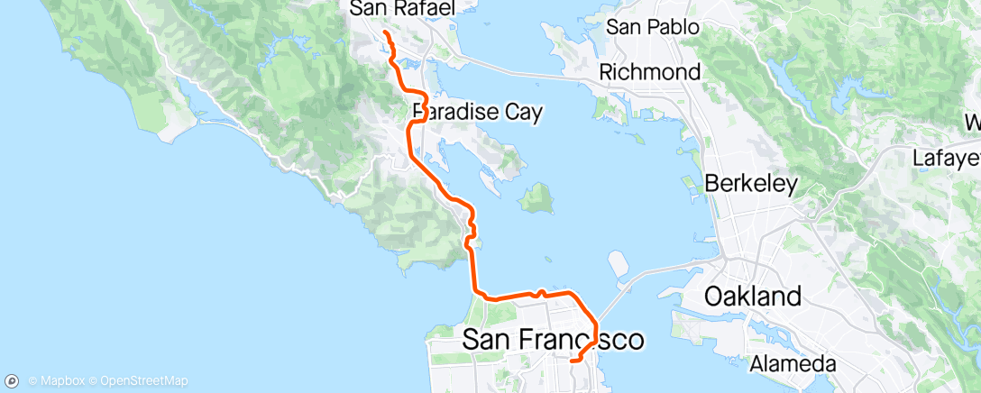 Map of the activity, Saying hello to the summer in SF weather