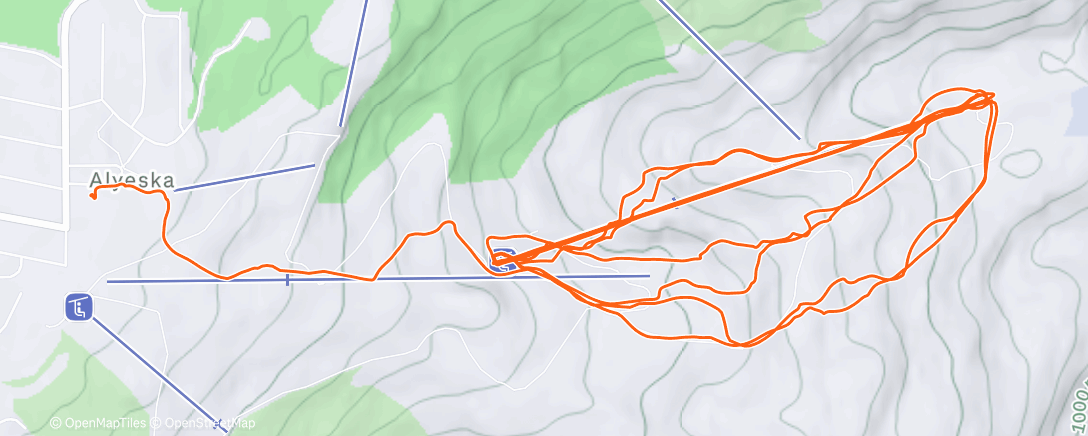 Map of the activity, Afternoon Alpine Ski