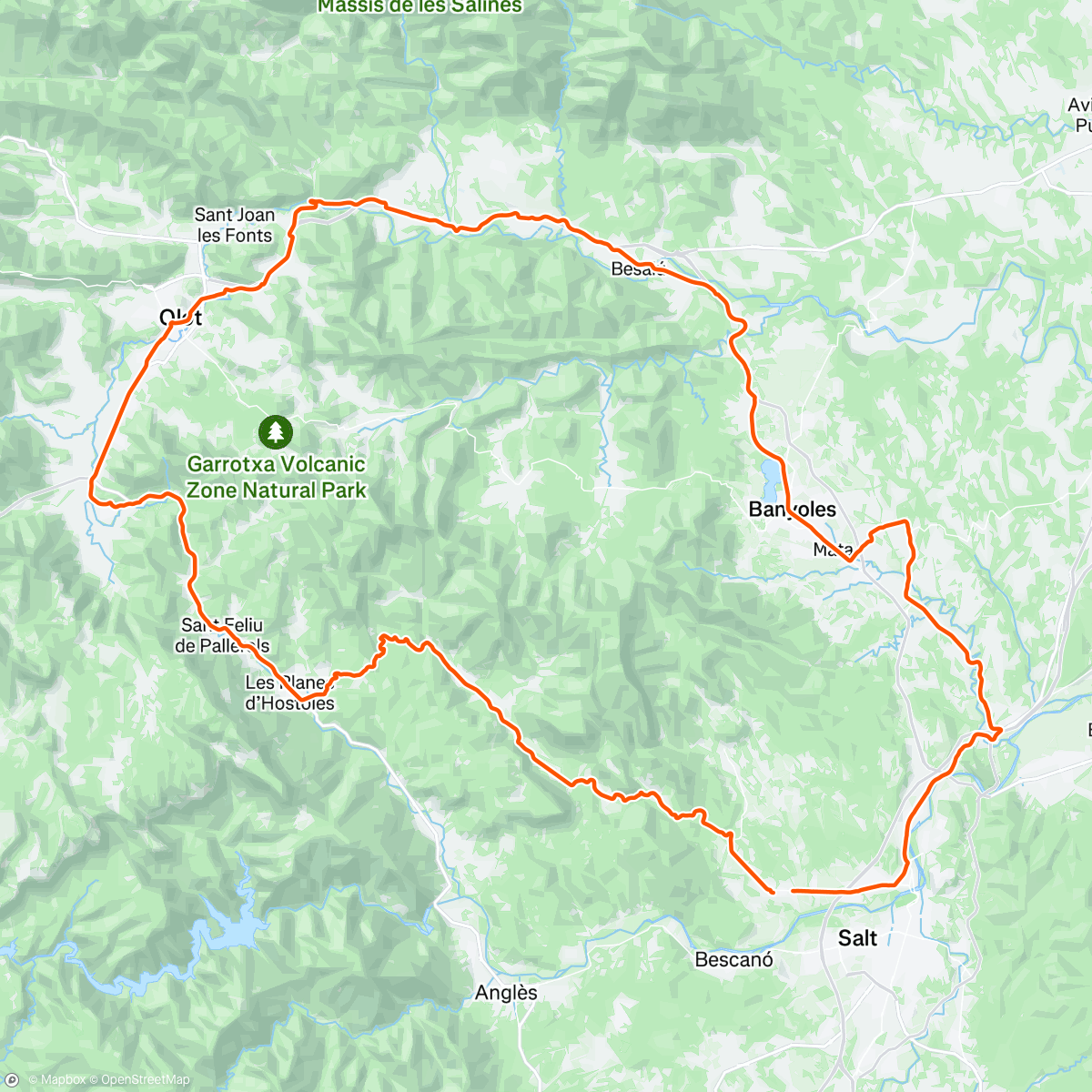 Map of the activity, Besaloop felt a bit better!
