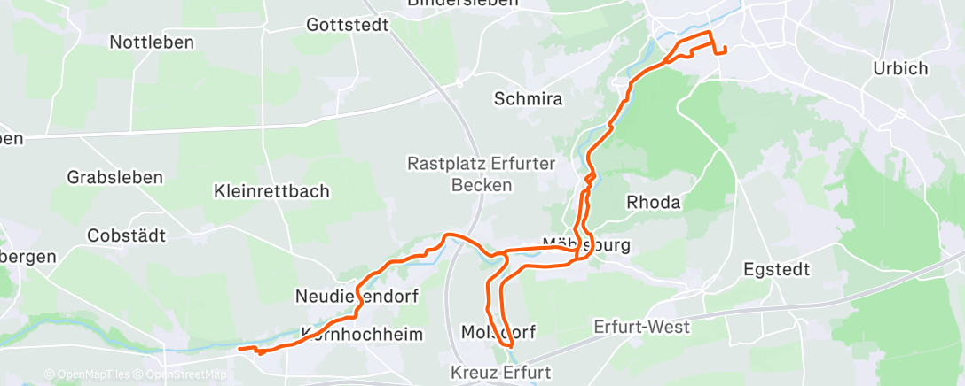 Map of the activity, Über die Dörfer