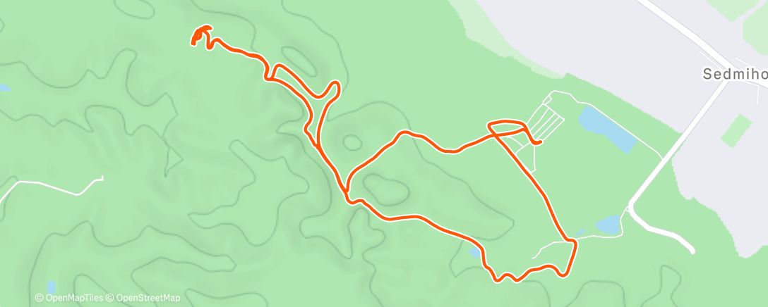 Map of the activity, Afternoon Hike