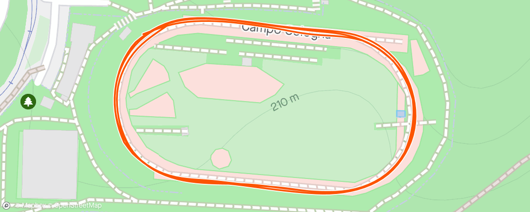 Map of the activity, 1,3km: Defaticamento