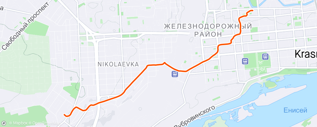Map of the activity, Утренняя прогулка