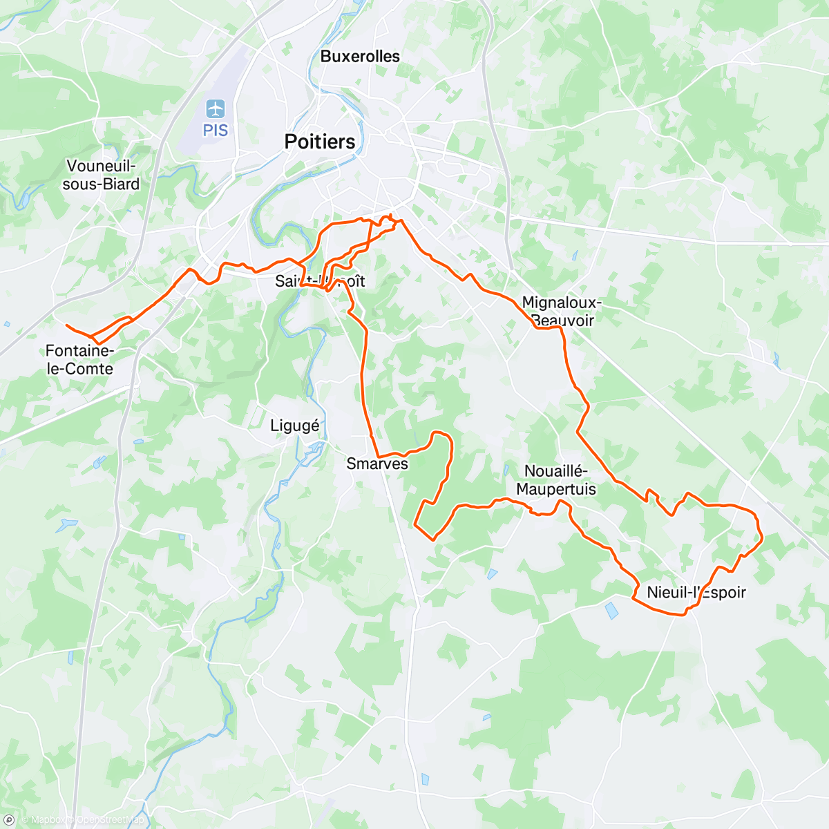 Map of the activity, Sortie Gravel Giant cool 🚴‍♀️😁👍